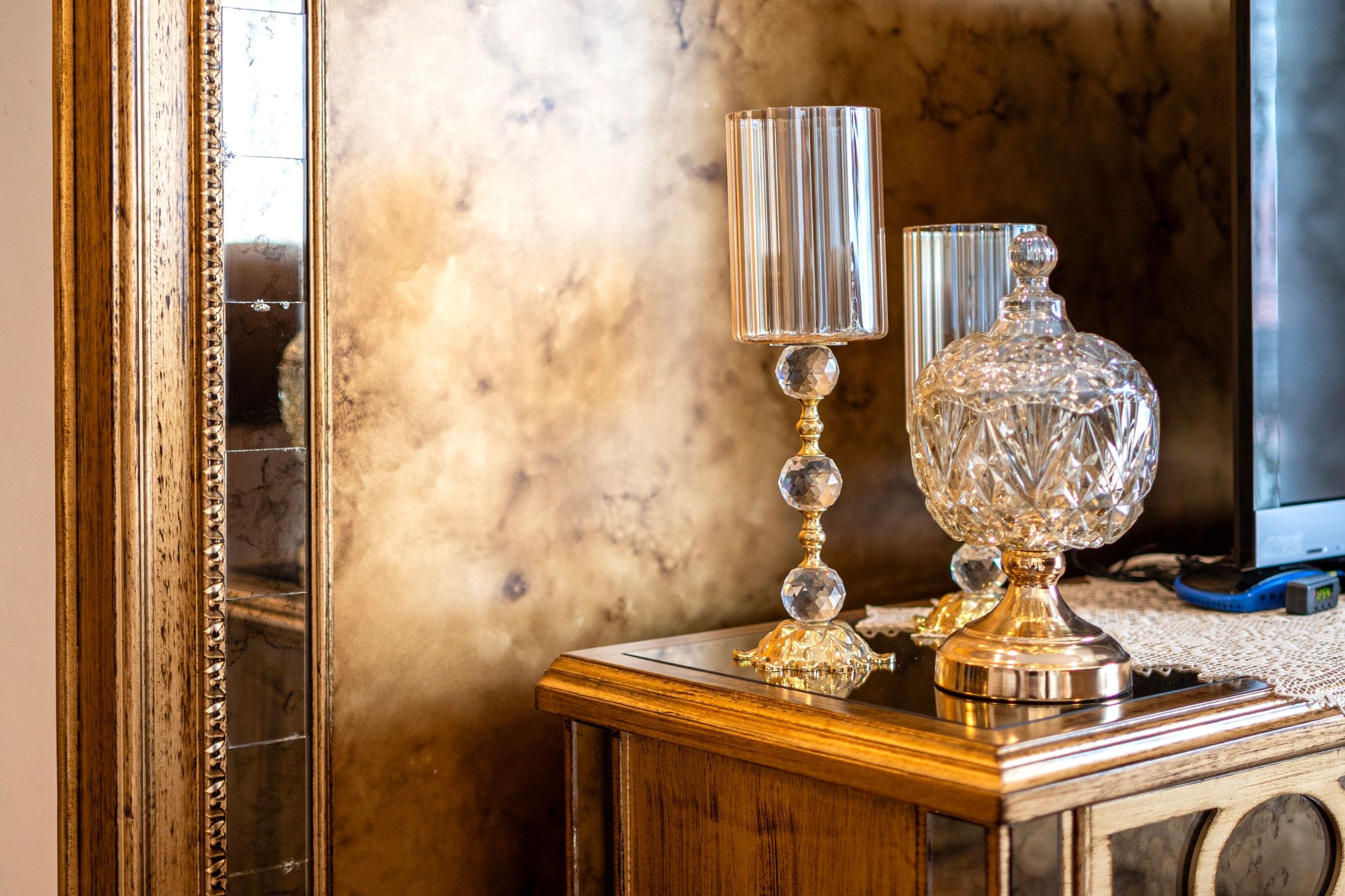 Decorative sculpture in refined interior setting
